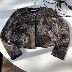 ALICE + OLIVIA GOLD SEQUIN Multi Jacket